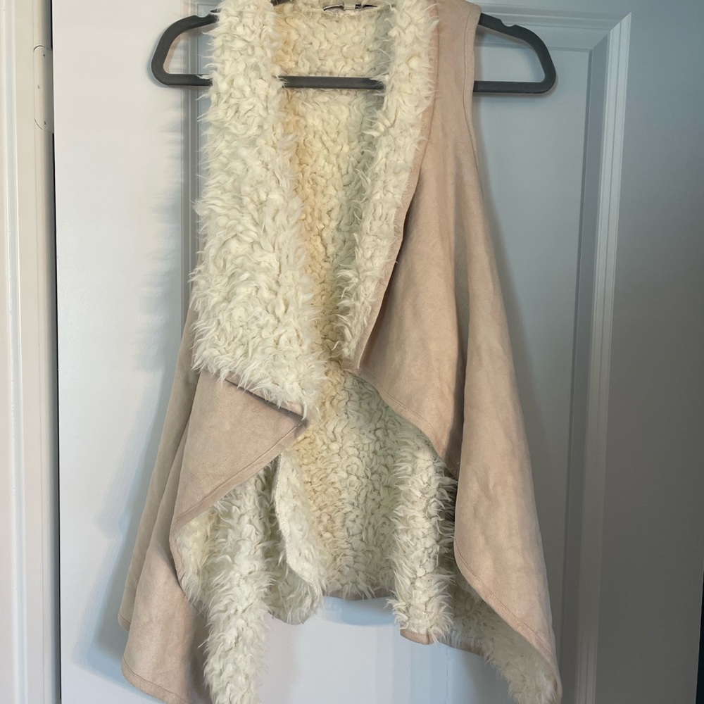 Papaya fuzzy vest